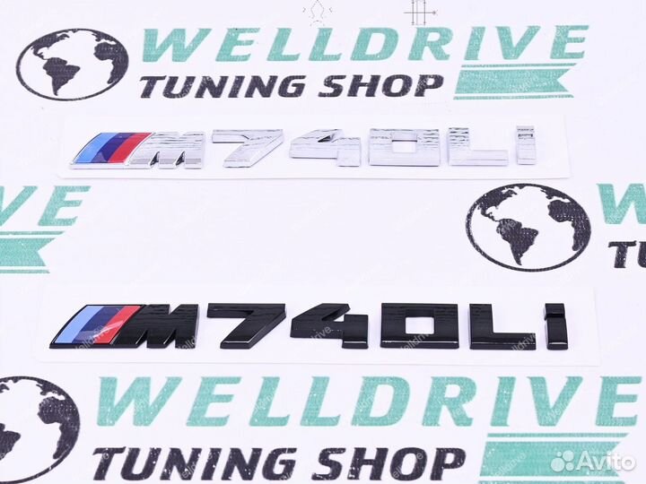 Шильд BMW M740Li черный серебристый