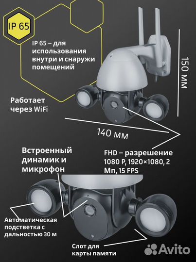 Камера видеонаблюдения wi-fi NSH-CAM-08