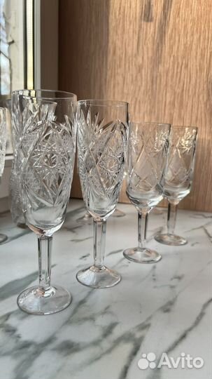 Фужеры хрустальные СССР