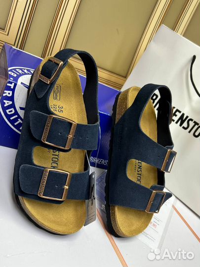 Birkenstock сандали синие р. 36-40