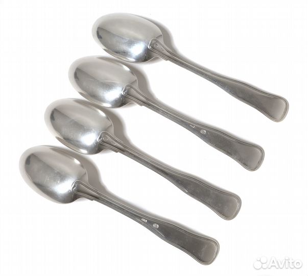 Серебряные обеденные ложки, 4 шт. Дания, 1961 год