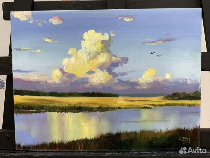 Картина пейзаж маслом на холсте