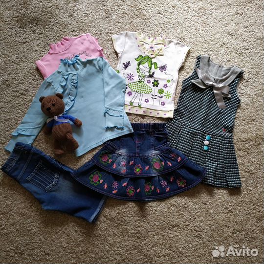Вещи пакетом для девочки 104 110