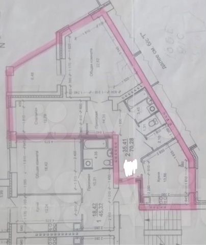 2-к. квартира, 70 м², 3/5 эт.