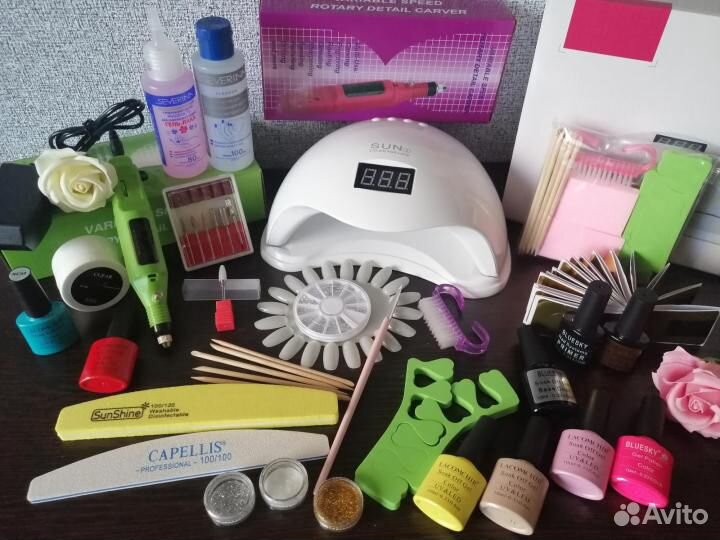 Набор для наращивания, шеллака и маникюра
