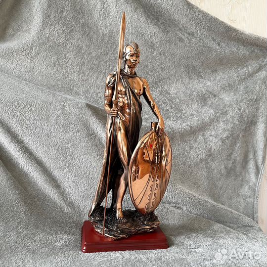 Статуэтка африканский воин полистоун новая