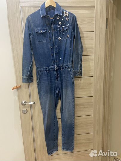 Джинсовый комбинезон женский