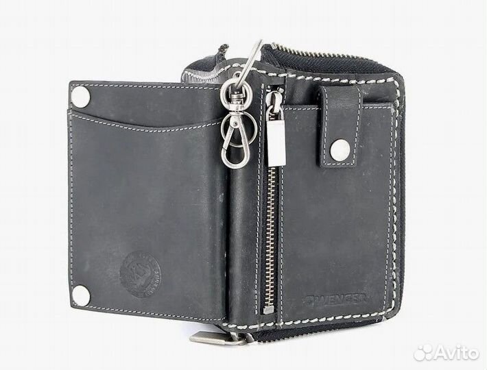 Портмоне Wenger W23-21 Black воловья кожа