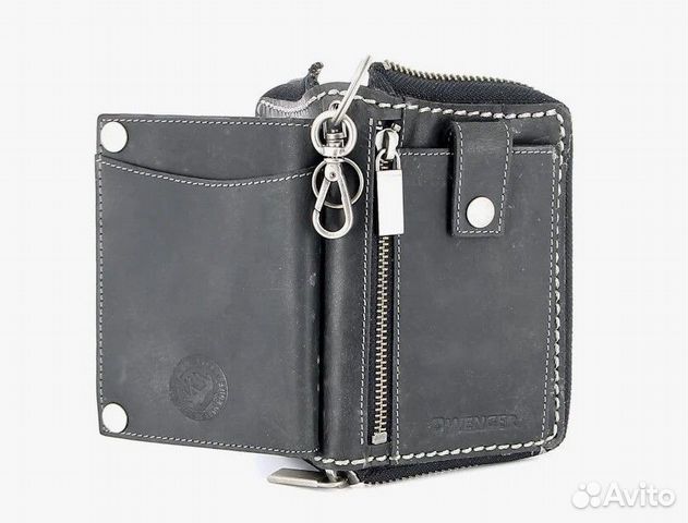 Портмоне Wenger W23-21 Black воловья кожа