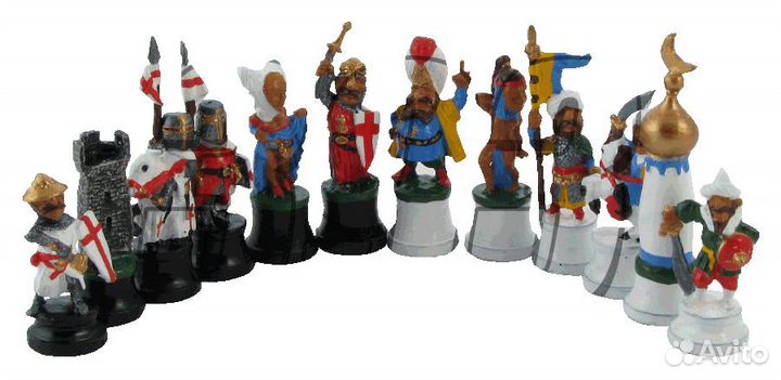 Шахматные фигуры Турки и Крестоносцы (оловя (7588)