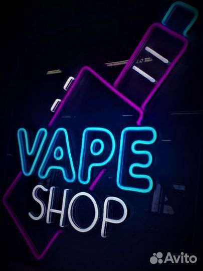 Вывеска рекламная неоновая