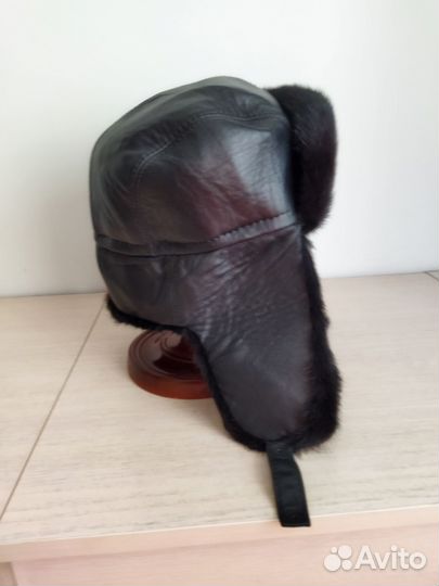 Норковая шапка мужская ушанка р. 58
