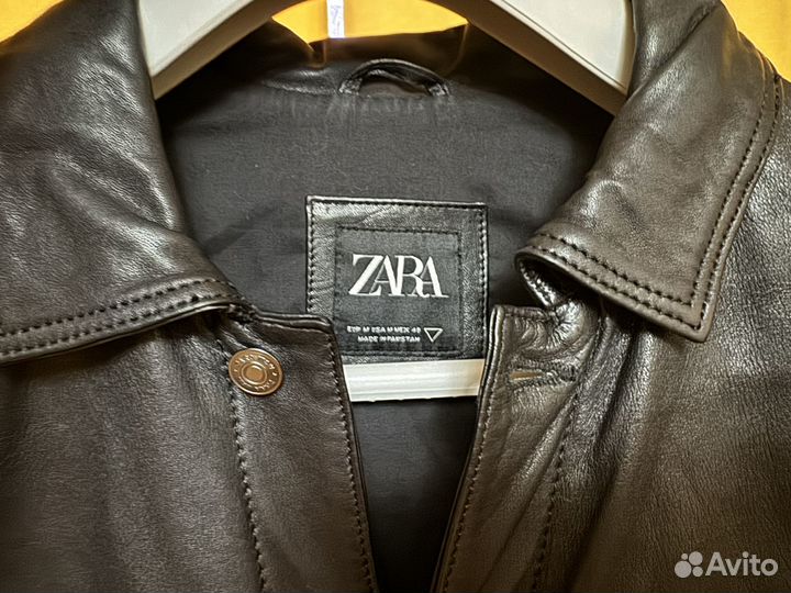 Кожаная куртка zara