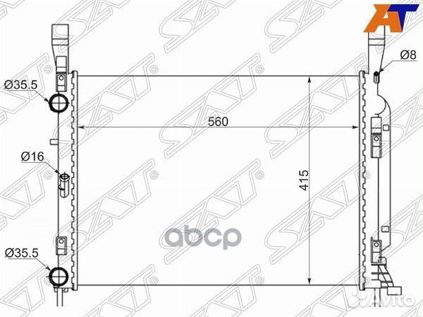Радиатор Renault Kangoo 08-16 RN0006-2 Sat
