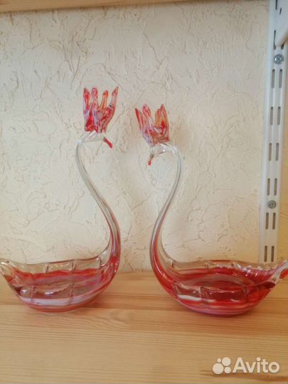 Лебедь СССР из цветного стекла