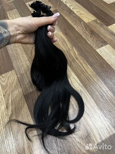 Волосы натуральные 50 см на капсулах