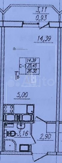 Квартира-студия, 25,2 м², 8/25 эт.