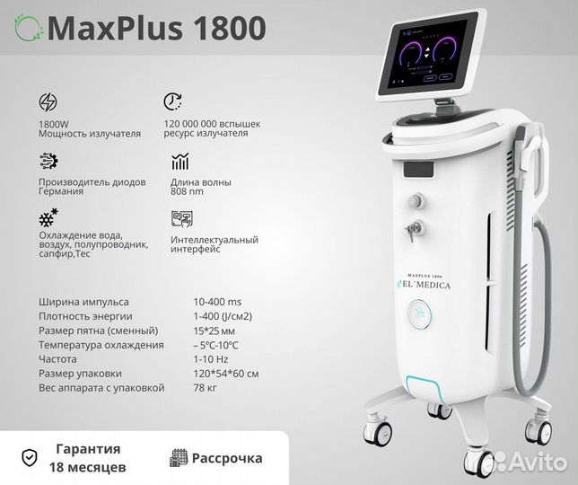 Диодный лазер MaxPlus 1800w, Премиум-Класса 2023г