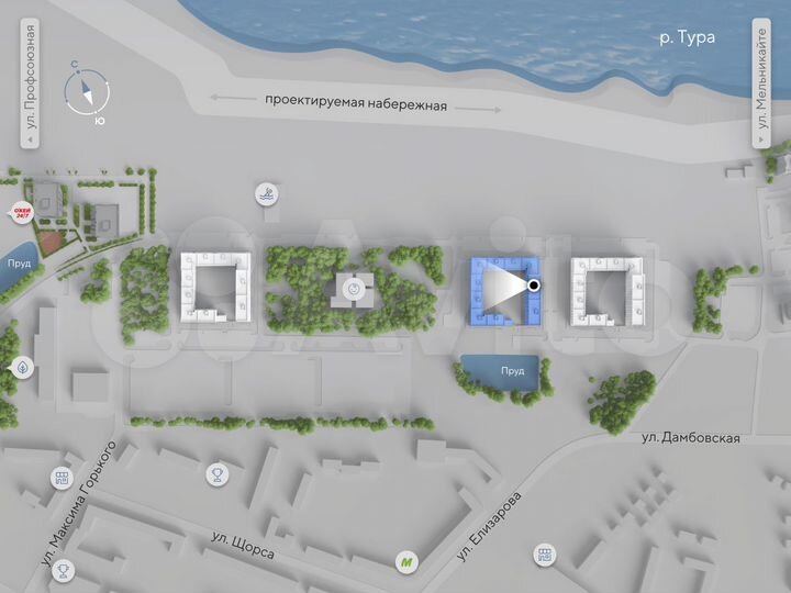 2-к. квартира, 52,5 м², 14/16 эт.