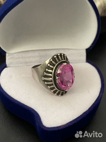 Кольцо серебро СССР 875 проба со звездой