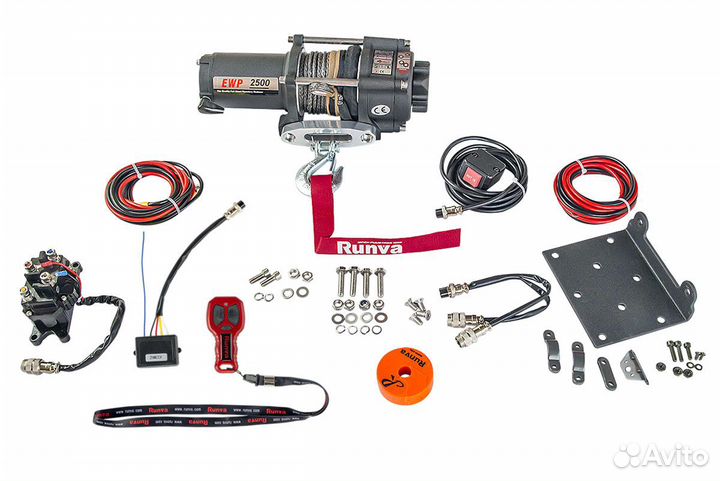 Лебёдка электрическая 12V Runva 2500A lbs 1140 кг