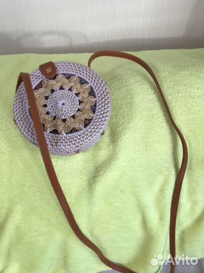 Сумка из соломки плетеная