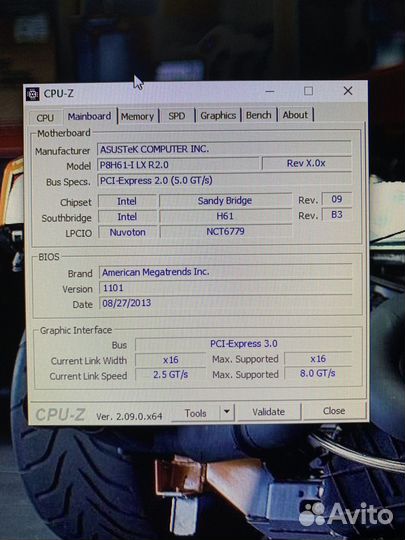 I5-2500 asus p8h61-i LX R2.0 DDR3 2x4Gb