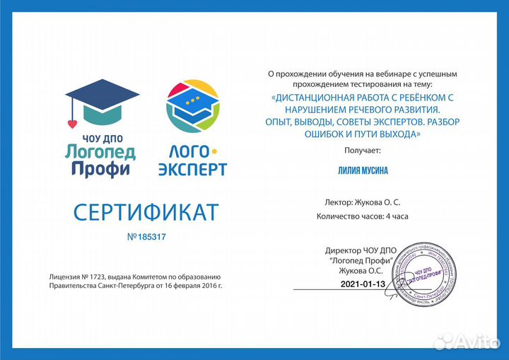 Логопед-дефектолог(дистанционно и с выездом)