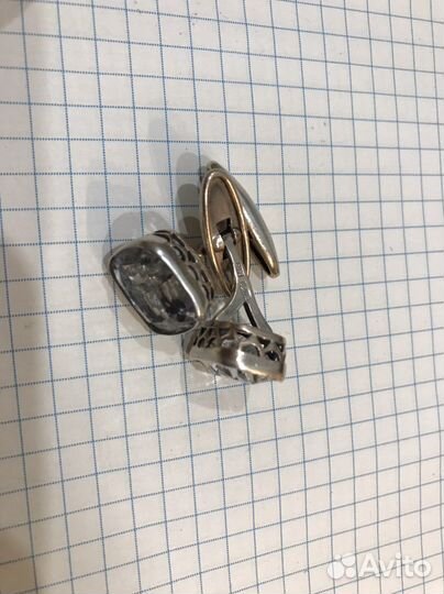 Запонки 875 пробы хрусталь