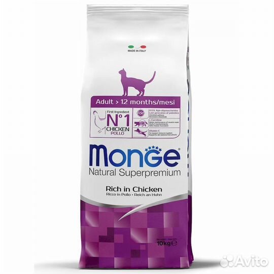 Корм Monge для кошек и котов 10 кг