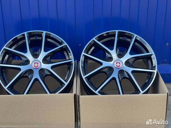 Диски R 16 5*114.3 ет 43 HRE черные с полировкой