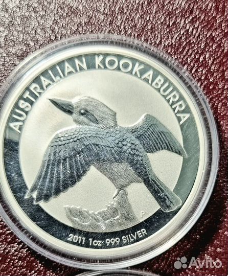 Монеты серебро, Кукабара Австралия, с 2011-20г