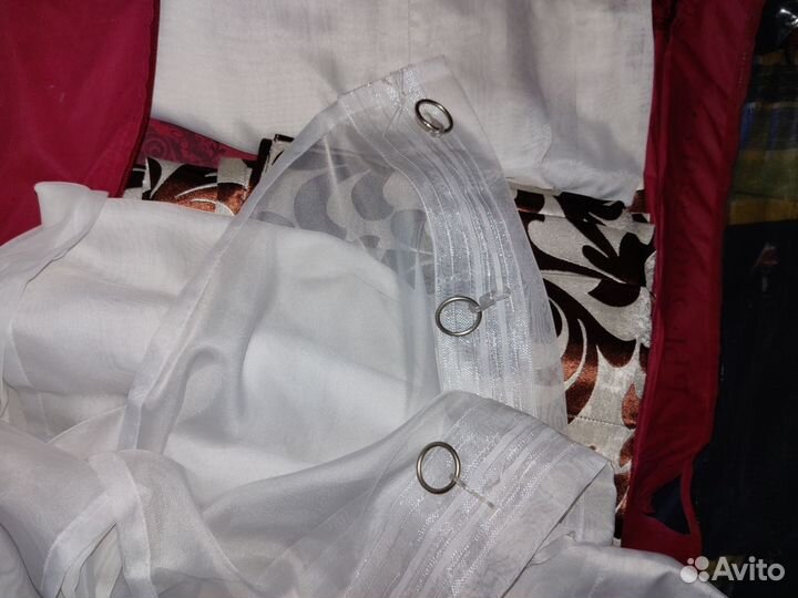 Шторы на люверсах и тюль