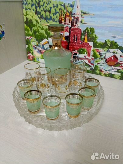 Набор Графин (Штоф) + рюмки СССР (Красный гигант)