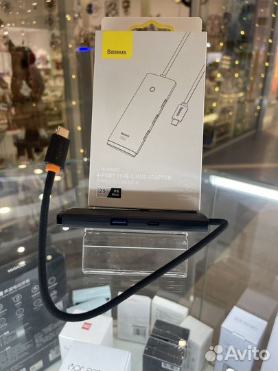 Hub Type-C на 4 USB baseus woqx030301 lite