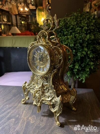 Часы барокко каминные бронза