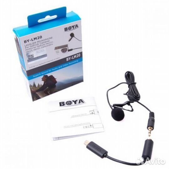 Петличный микрофон для GoPro Boya BY-GM10 (ориг)