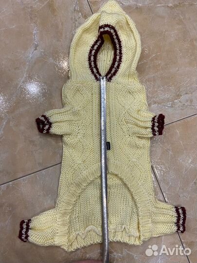 Комбинезон вязаный на маленькую собака