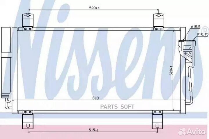 Радиатор кондиционера mazda 6 (2008) 2.0 citd