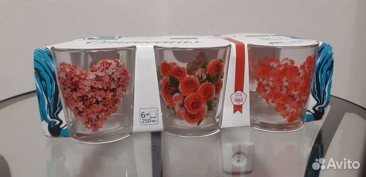 Набор стаканов 6 шт по 250 мл новые