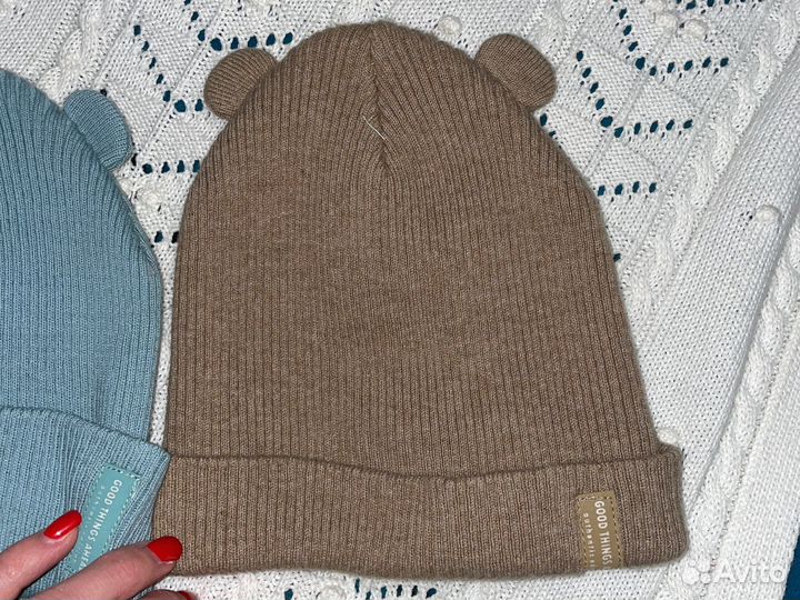 Шапка двойная с ушками zara