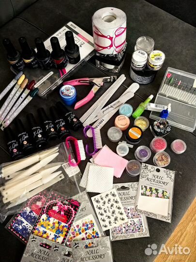 Набор для ногтей, гель лаки, фрезы, слайдеры и др