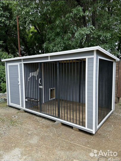 Вольер для собак. Будка. Вольер уличный