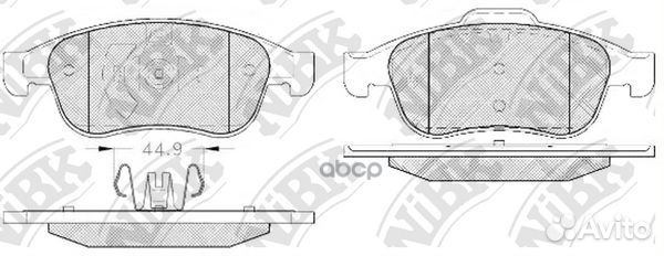 Колодки тормозные дисковые перед PN0551 NiBK