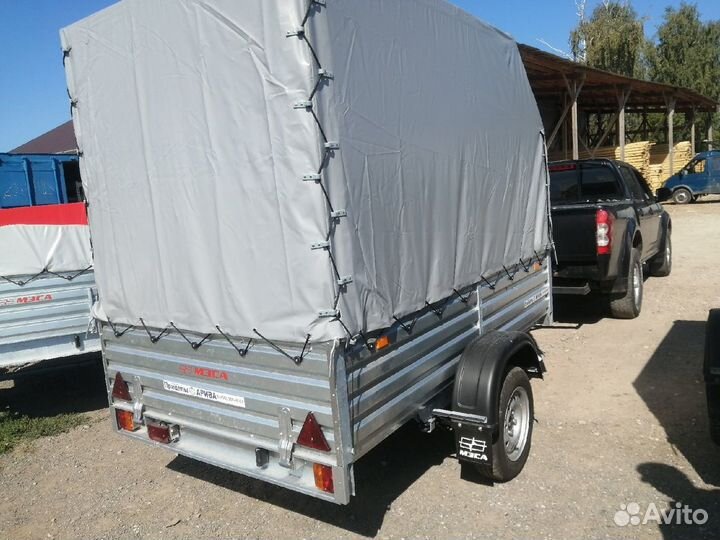 Автомобильный прицеп с тентом аэро 168 см мзса 81