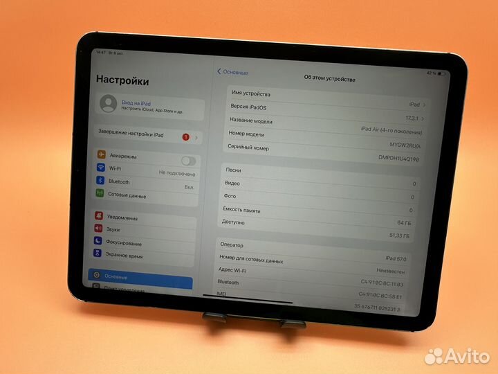 Оригинальный планшет iPad Air 4 64gb LTE