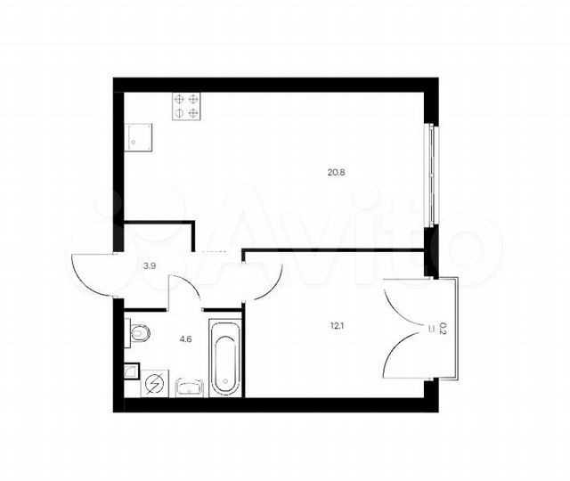 1-к. квартира, 41,6 м², 15/32 эт.