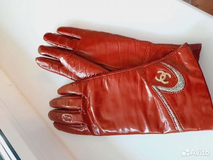 Перчатки женские кожаные