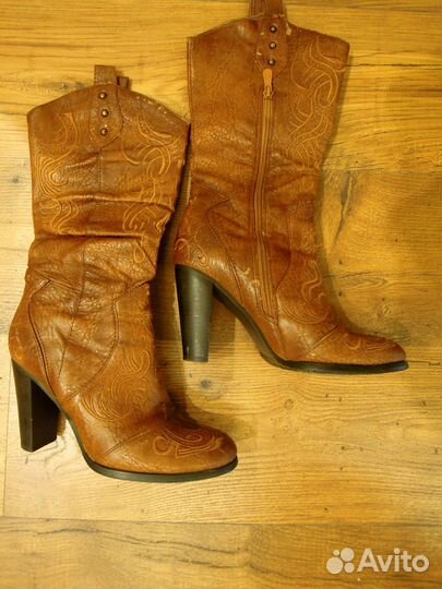 Сапоги кожаные