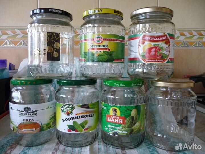 Банки 0.72 л, с крышками, 10 штук